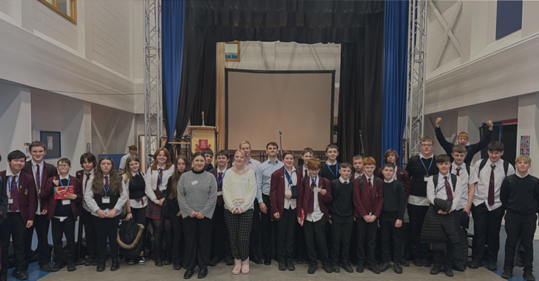 Students at Strathaven Academy, in Scotland